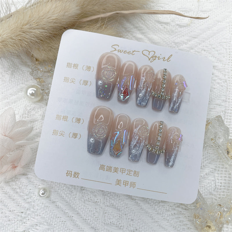 Advanced Bride Hand Customized False Nail Patch Advanced Bride Hand Customized False Nail Patch